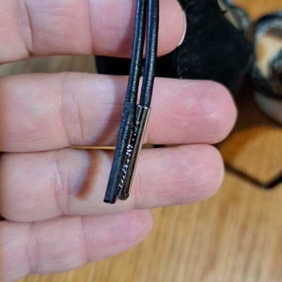 L.A.M.B  Snake Skin Black Leather Strappy Platform‎ Sillito Heels 6.5 - Picture 7 of 12